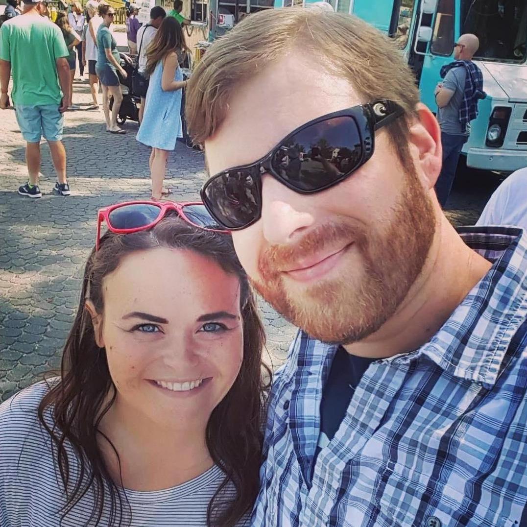 Our very first photo together at a food truck rally.
