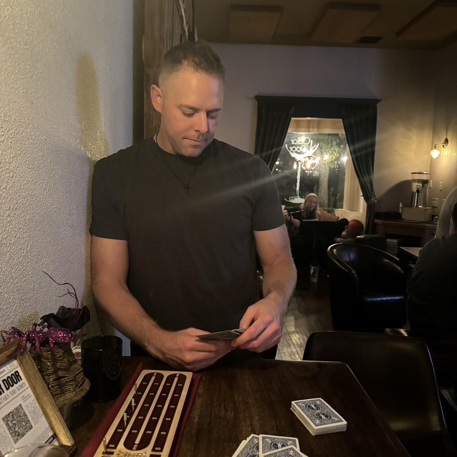 cribbage, cocktails, and good food is our favorite date night!
