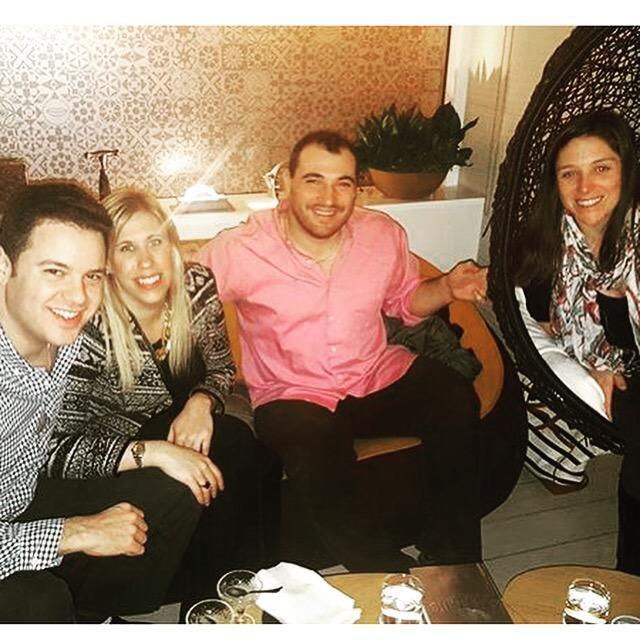 Celebrating our first Valentine's Day together with Jimmy and Karen