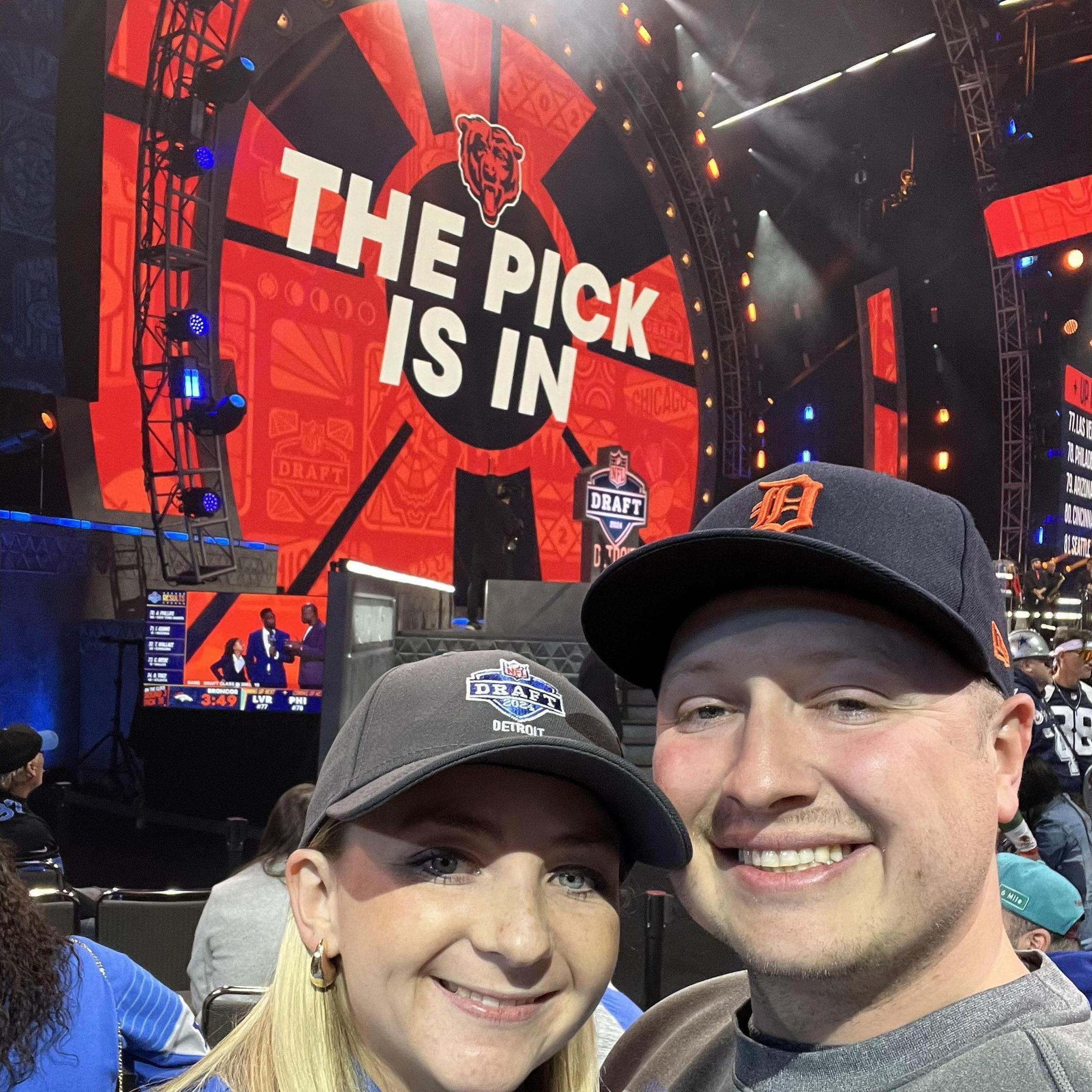 NFL Draft in Detroit. Once in a lifetime experience. Bear Down!