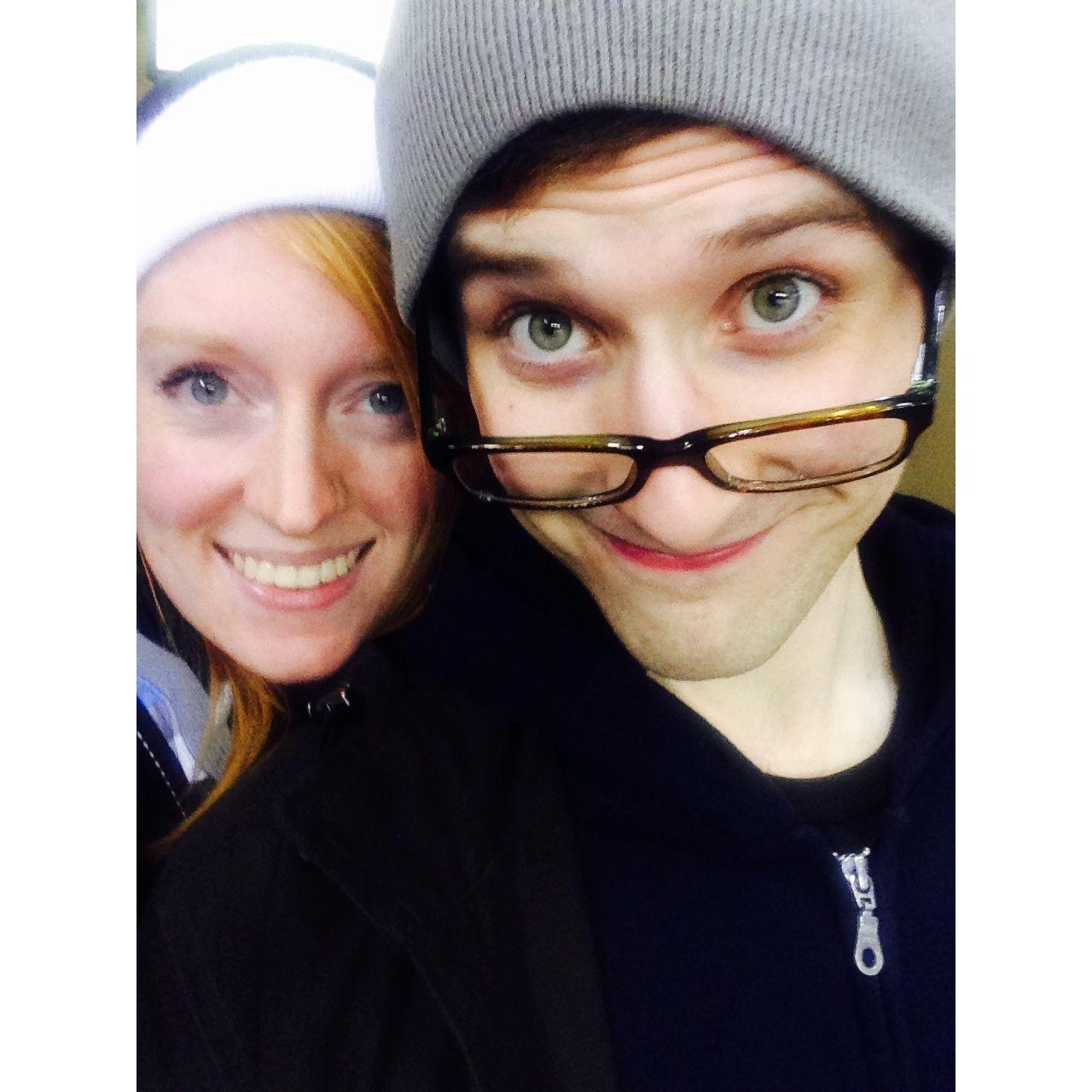 Rooting for the Alaska Aces at a hockey game in Anchorage, AK (2013)
