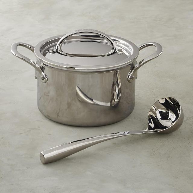 Williams Sonoma Thermo-Clad™ Stainless-Steel 4-Qt. Soup Pot & 4oz. Ladle