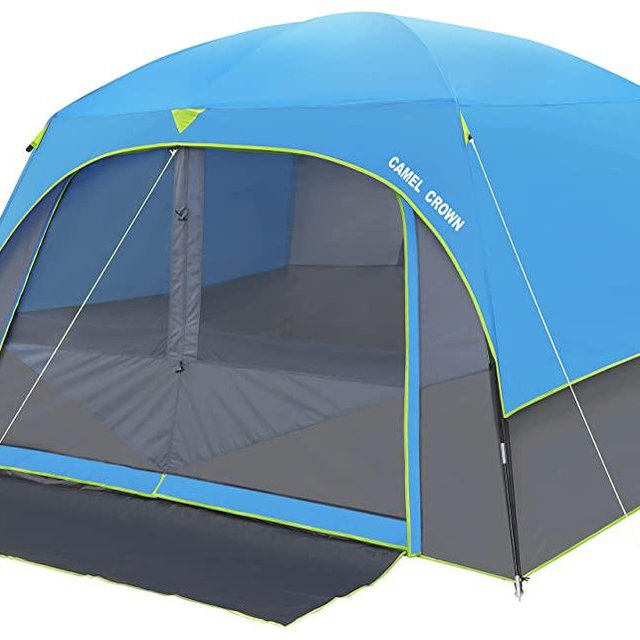 CAMEL CROWN Tents for Camping 6 Person Tent Waterproof Easy Setup Backpacking Tents with Floor Mats 4/5/6 Person Family Tent for Outdoor Hiking