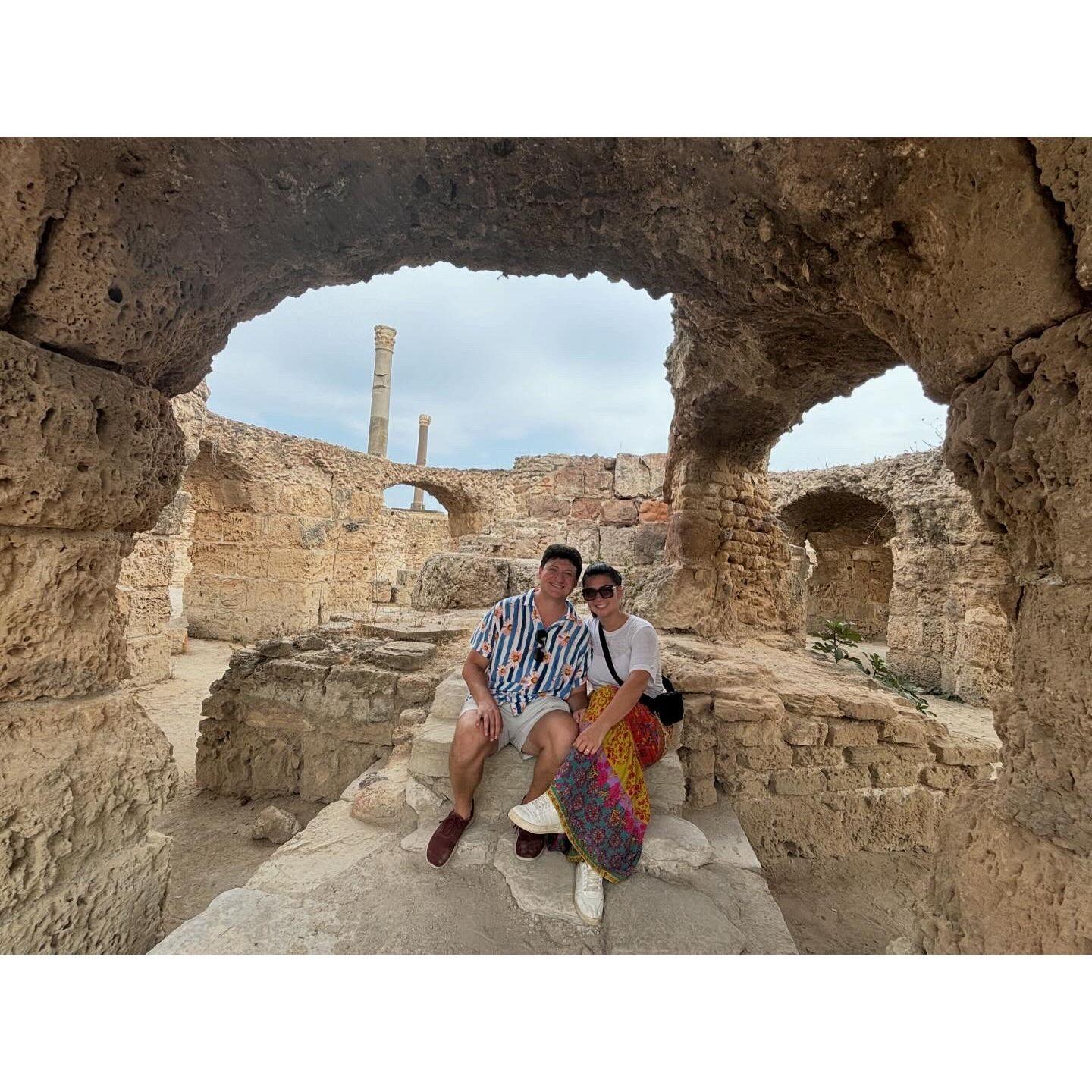 Visiting the Ancient Roman ruins of Carthage in Tunisia