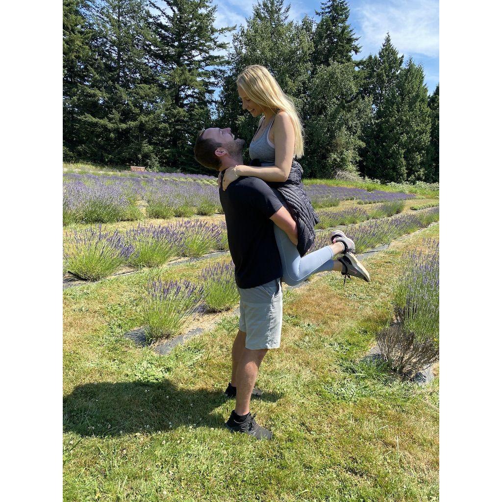 In a Lavender Field in Washington near Ricky's Grandmother's house
