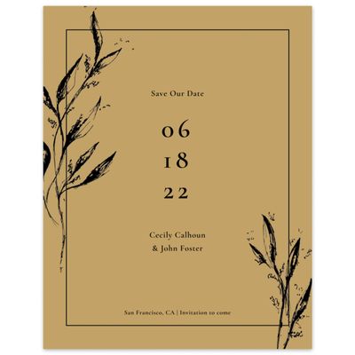 Dijon, Yellow Wedding Digital Save the Date - Griffith Classic