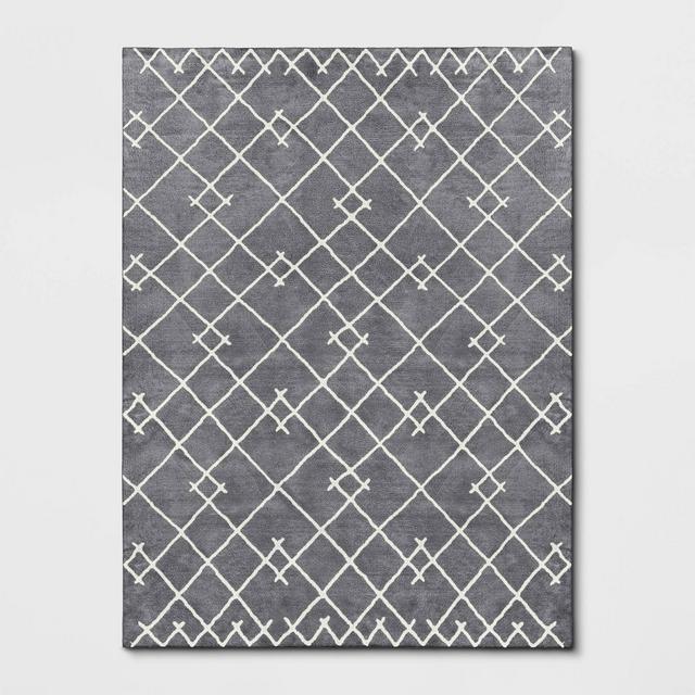 9'x12' Kenya Fleece Rug Gray/Cream - Project 62™