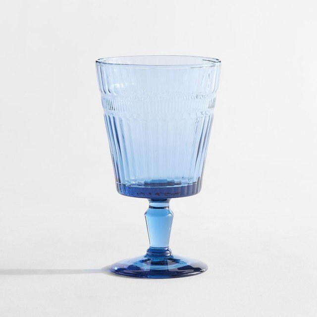 Carson Goblets , Set of 4 - Blue