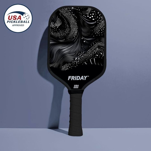 Lightweight Friday Pickleball Paddle, 14mm Thickness, USA Pickleball Approved, Durable Carbon Fiber, Thermoformed Unibody Design, Honeycomb Core