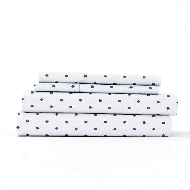 Home Collection Dots Queen Sheet Set in Navy