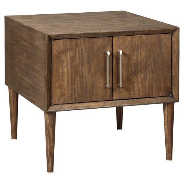 Signature Design by Ashley - Kisper Contemporary Square End Table,  Dark Brown
