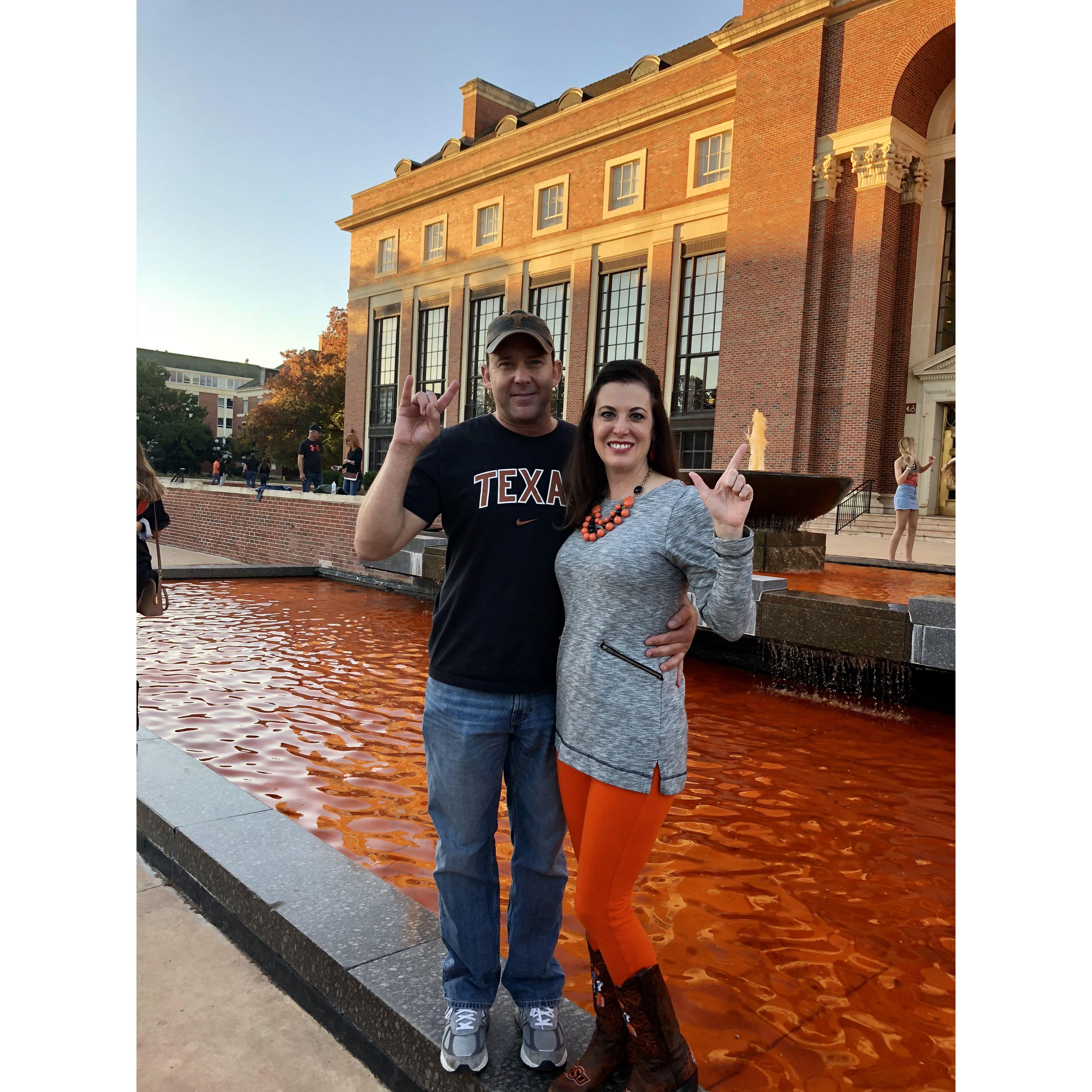 Our first OSU/UT game in Stillwater! Oct, 2018 OSU won!