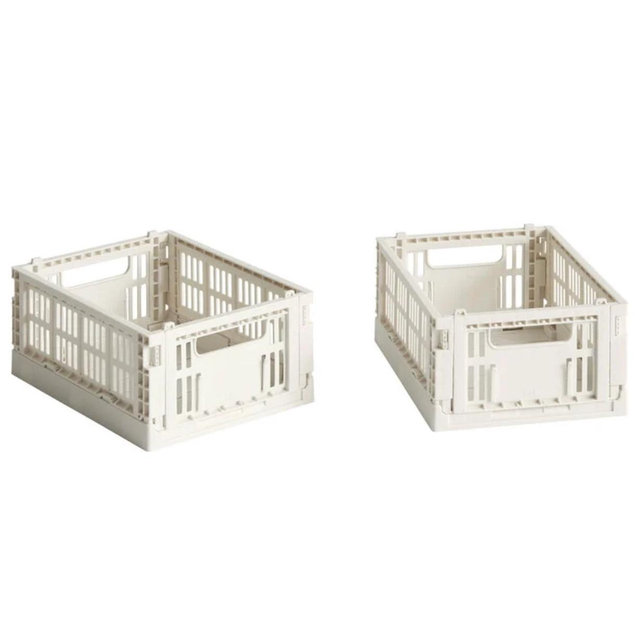 Colour Crate Mini, recycled plastic, 2 pcs, off-white