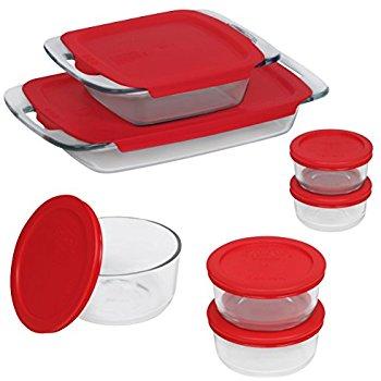 Pyrex 14 Piece Glass Bakeware and Food Storage Set, Clear