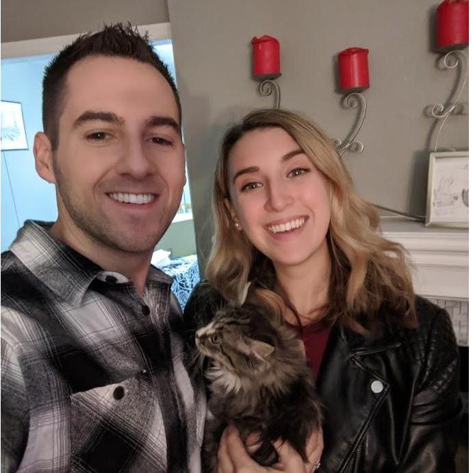 This is a kitty (Mochi)  we found outside one night in Kansas City before a snowstorm. We  fostered her for a few weeks  before helping her find a forever home with her loving parents!