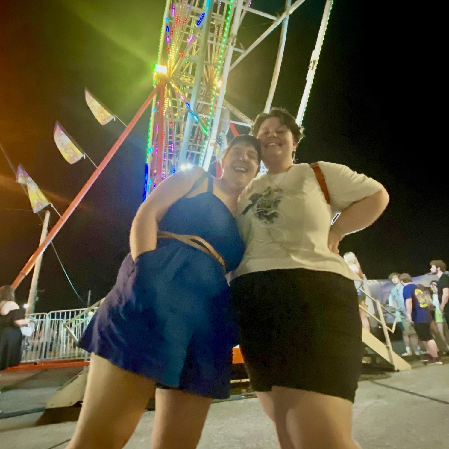 Amanda somehow convinced Sawyer to get on that ferris wheel