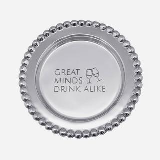 "Great Minds Drink Alike" Beaded Wine Coaster