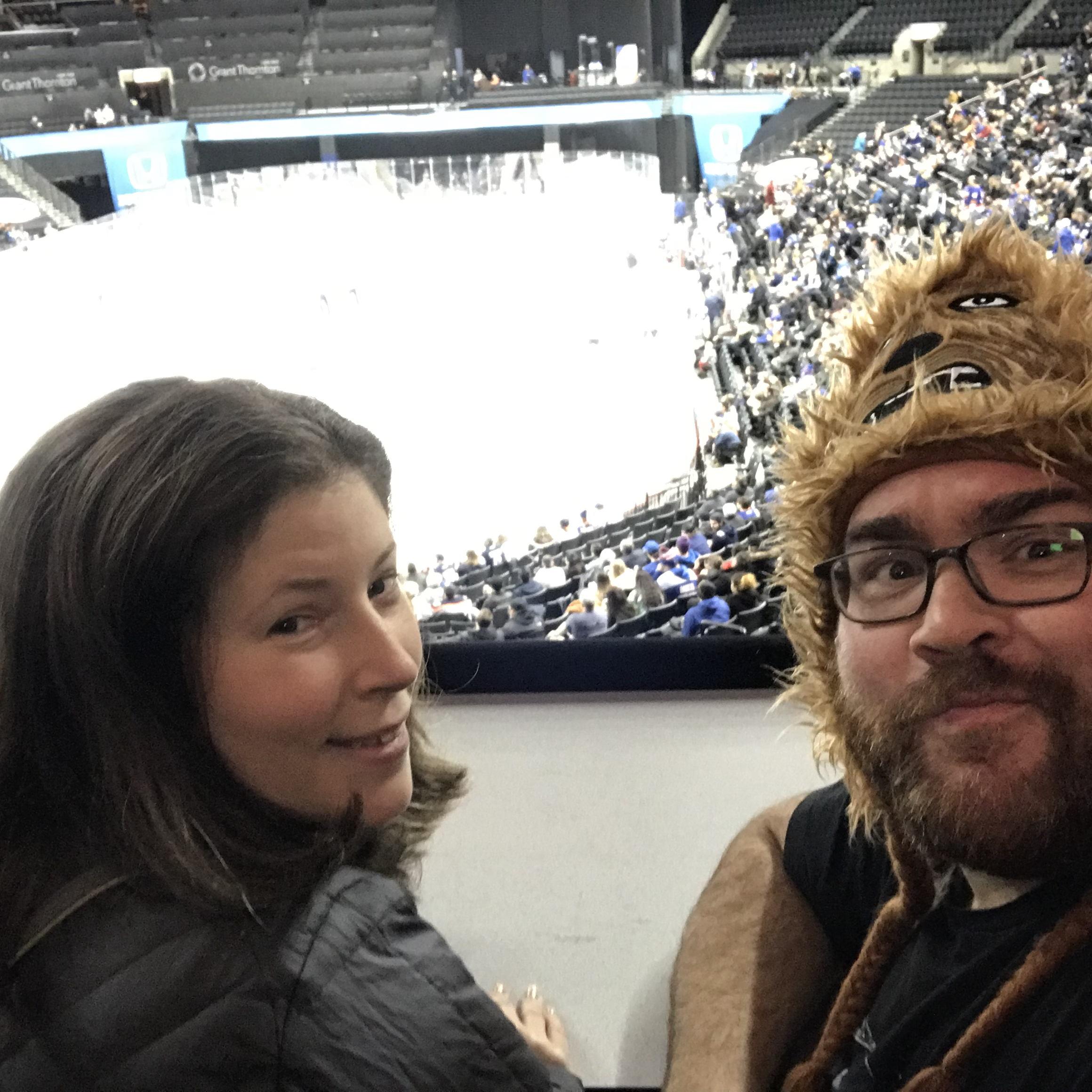Hockey Game: Lisa's hair vs. Chewbacca.