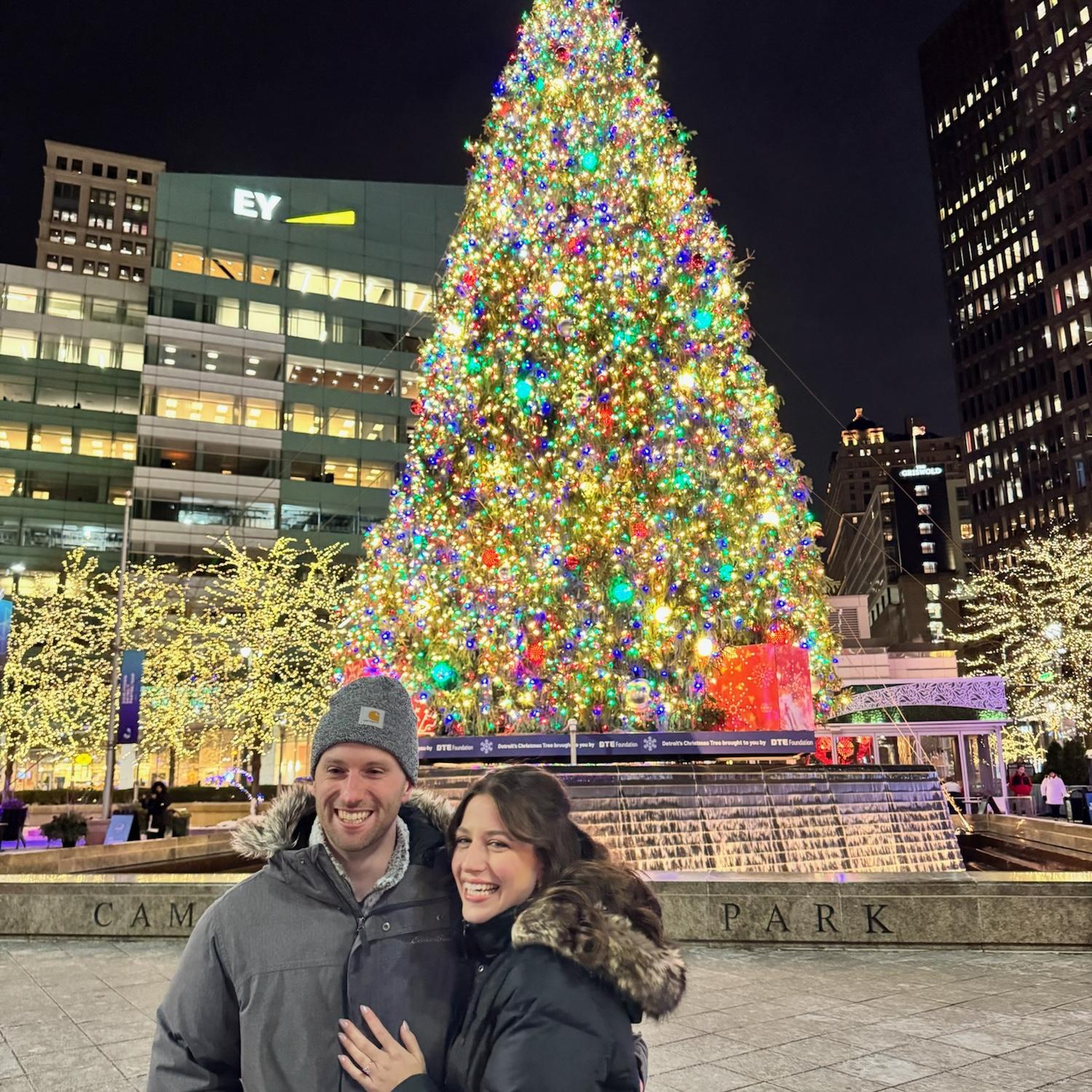 Engagement in downtown Detroit
