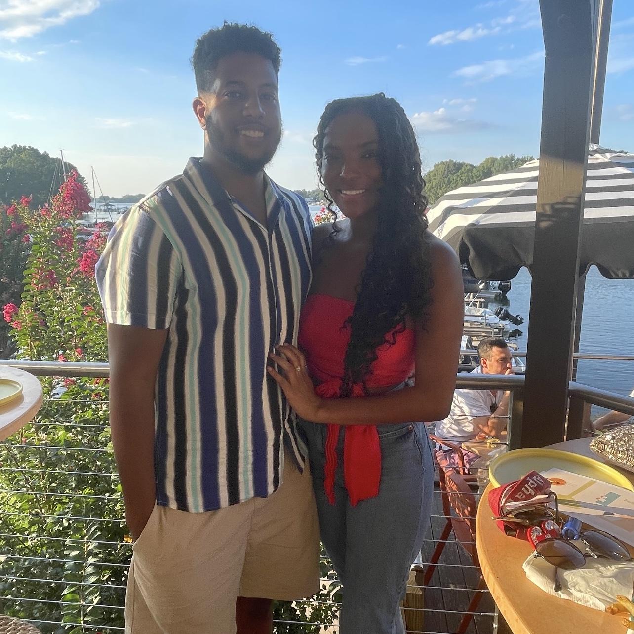 Cam took Jordy to a beautiful restaurant on the lake for a birthday celebration.