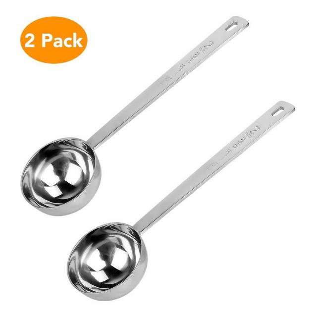 Stainless Steel Coffee Scoop, Kmeivol 2 Tablespoon Measuring Spoon Coffee Scoop, 30ml Metal Long Handled Spoons Coffee Measuring Spoons, Set of 2