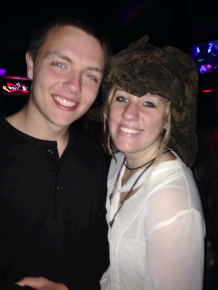 Our first photo together, long before we started dating. Halloween 2013.