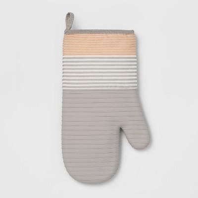 Stripe Silicone Oven Mitt Taupe - Project 62™