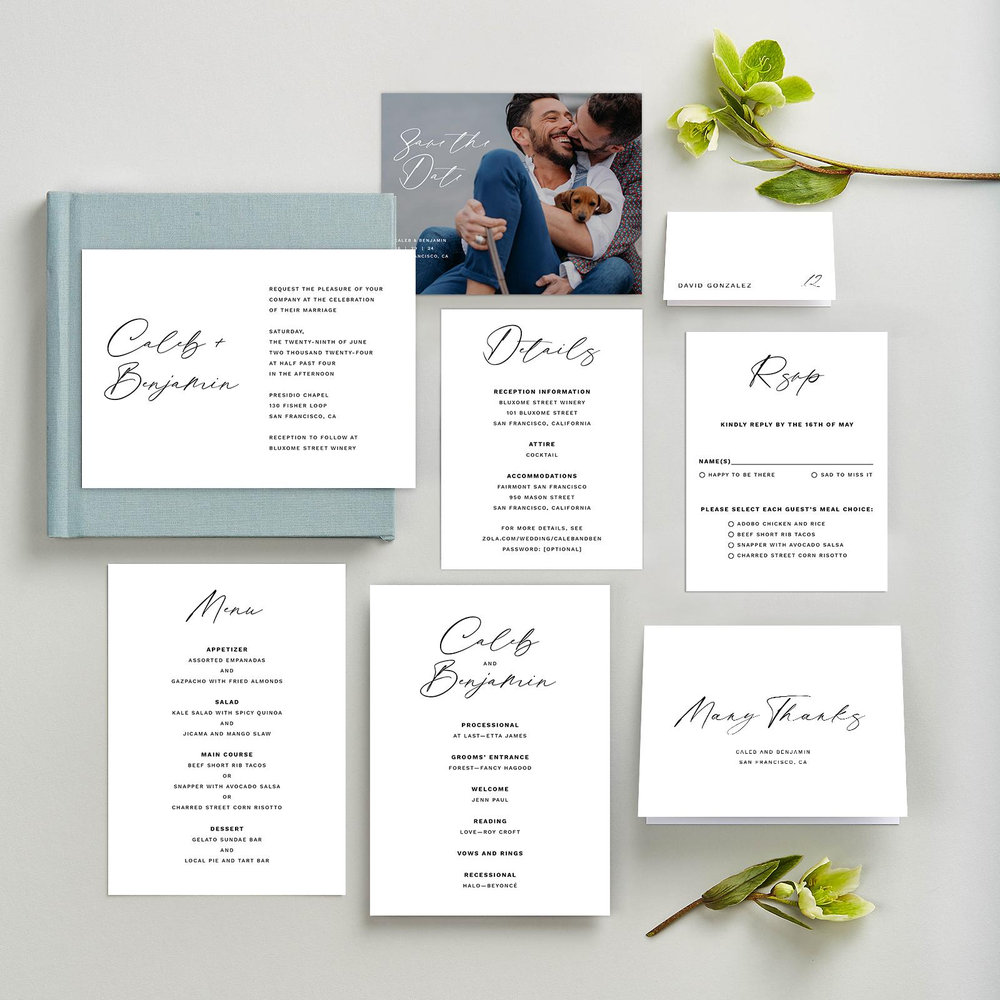 Halbert Photo | White | Zola Save The Dates