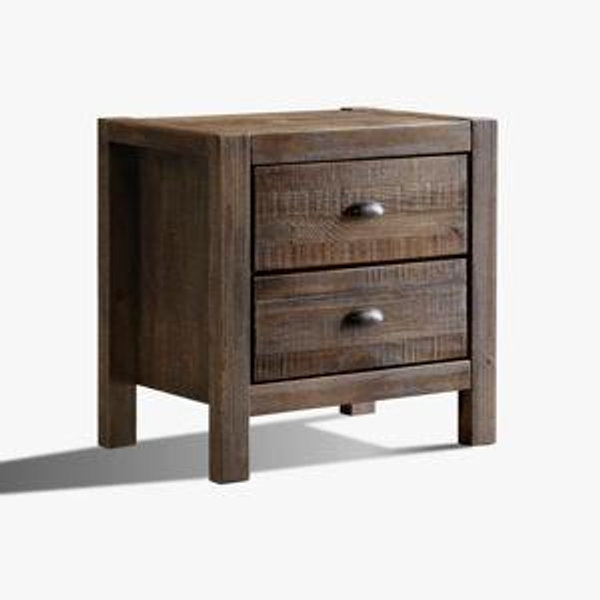 Montauk 24'' W Solid Wood Nightstand - Rustic Walnut