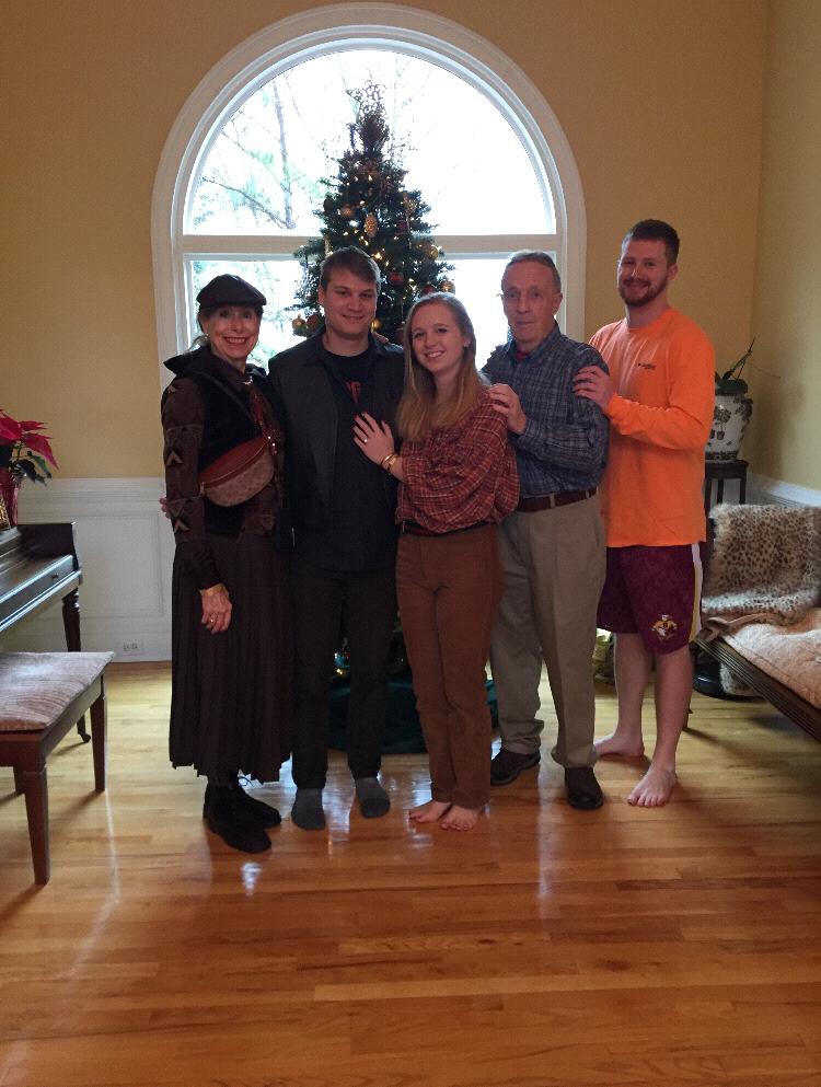 With Olivia’s grandparents and little brother