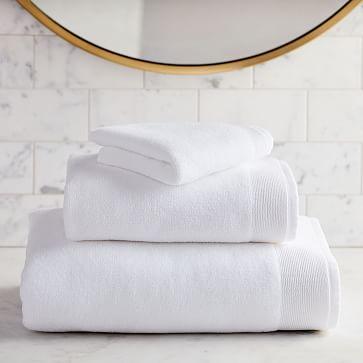 Organic Luxe Fibrosoft™ Starter Bath Towel Set (Set of 6, White)