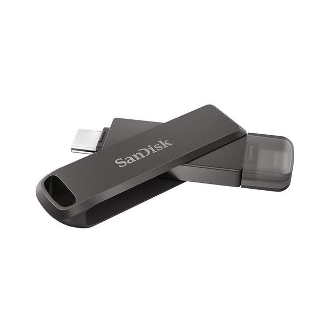 SanDisk 256GB iXpand Flash Drive Luxe for iPhone and USB Type-C Devices - SDIX70N-256G-GN6NE, Black