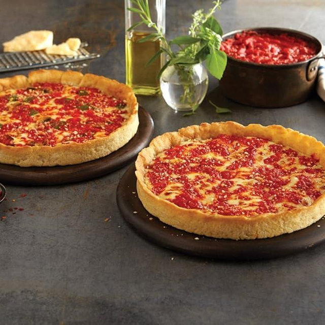 Two Lou Malnati's Deep Dish Pizzas (1 Sausage 1 Pepperoni)