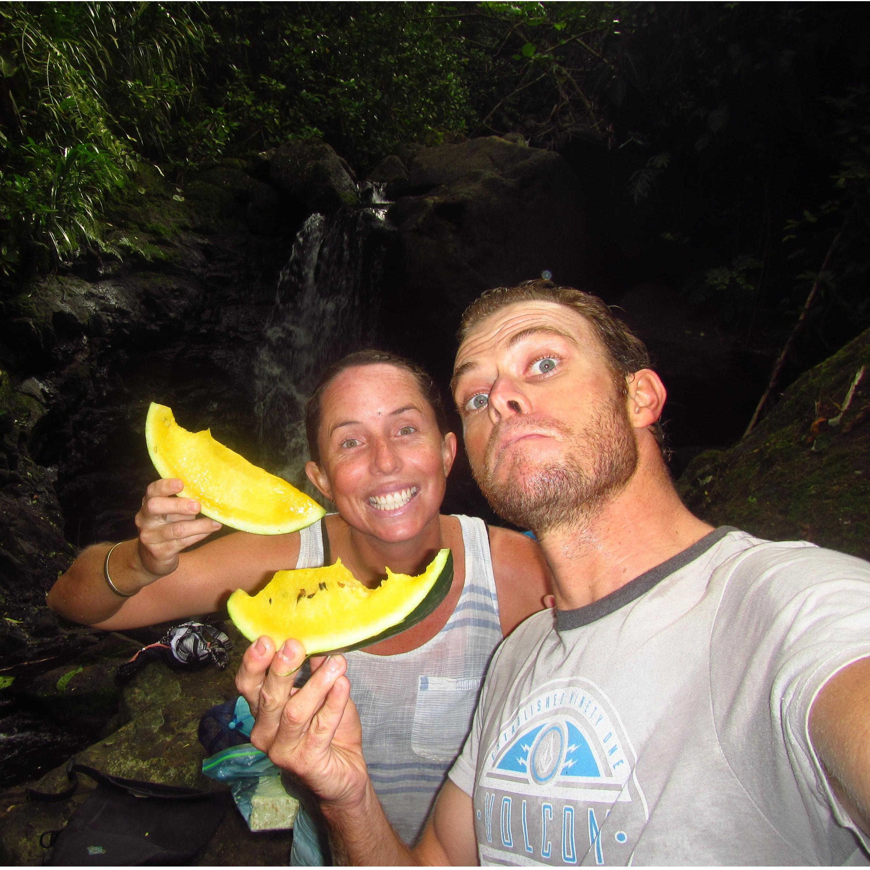Some pretty gross sailor folk post waterfall swim