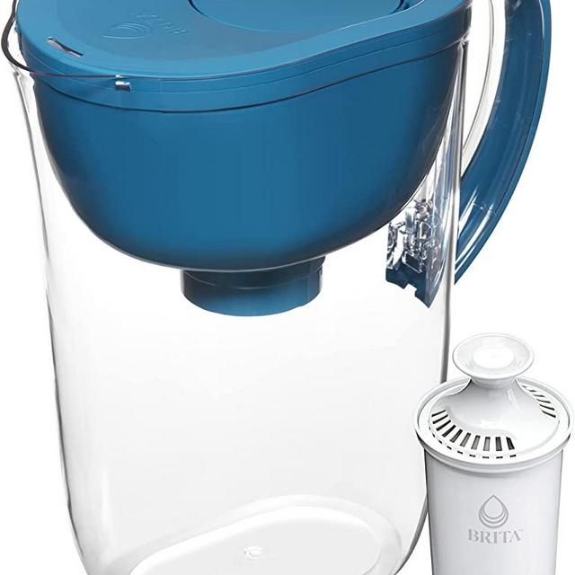 Brita Large 10 Cup Water Filter Pitcher with 1 Standard Filter, Made Without BPA, Everyday, Teal (Packaging May Vary)