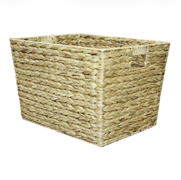 allen + roth Large Natural Water hyacinth Stackable Basket