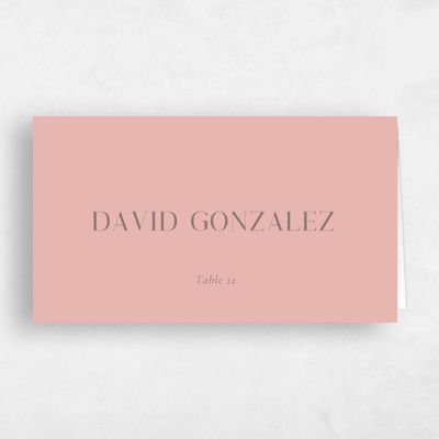Peach, Orange Wedding Place Card - Philippa