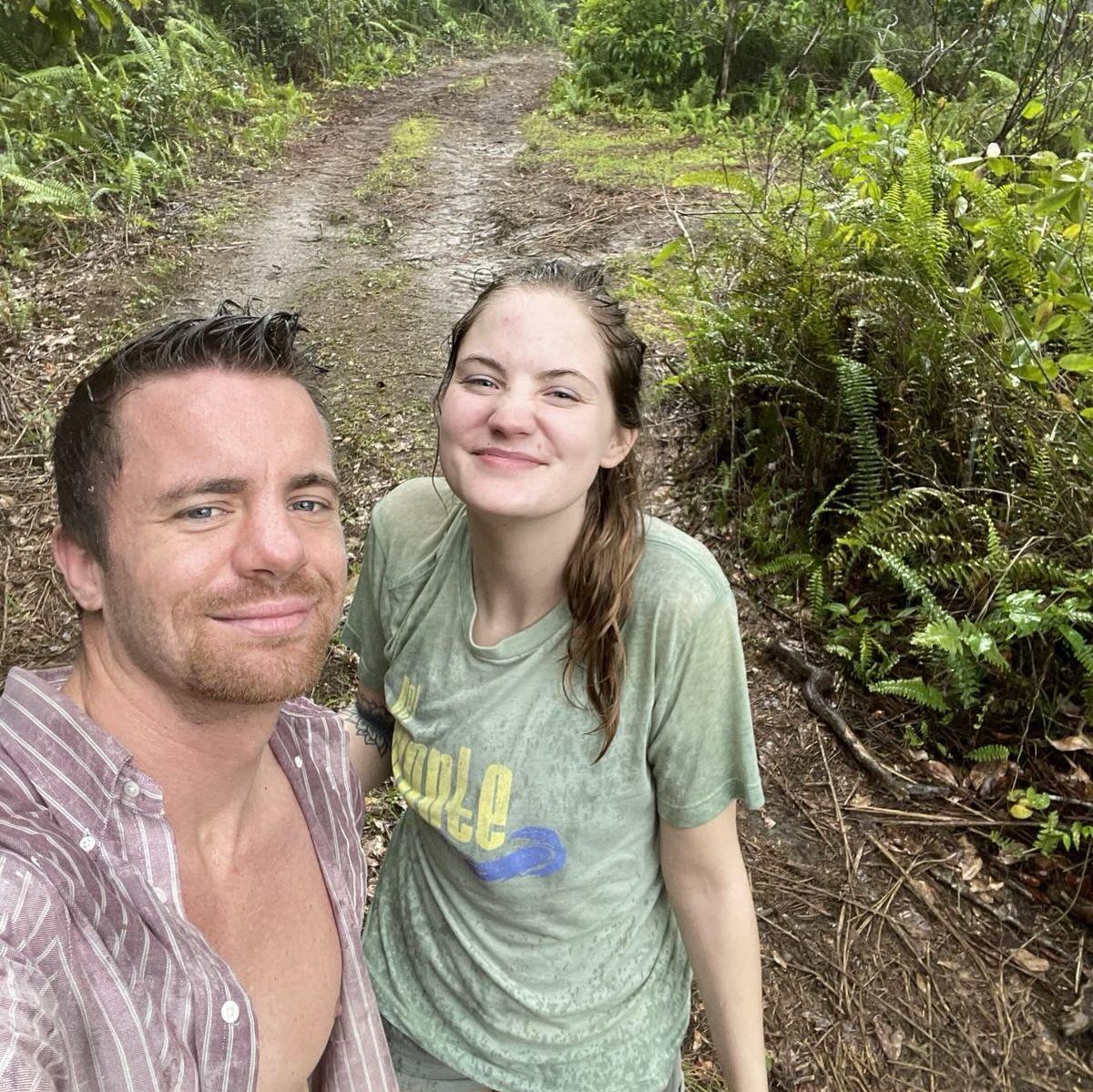 Caught out in the rain from our first trip to Puerto Rico.