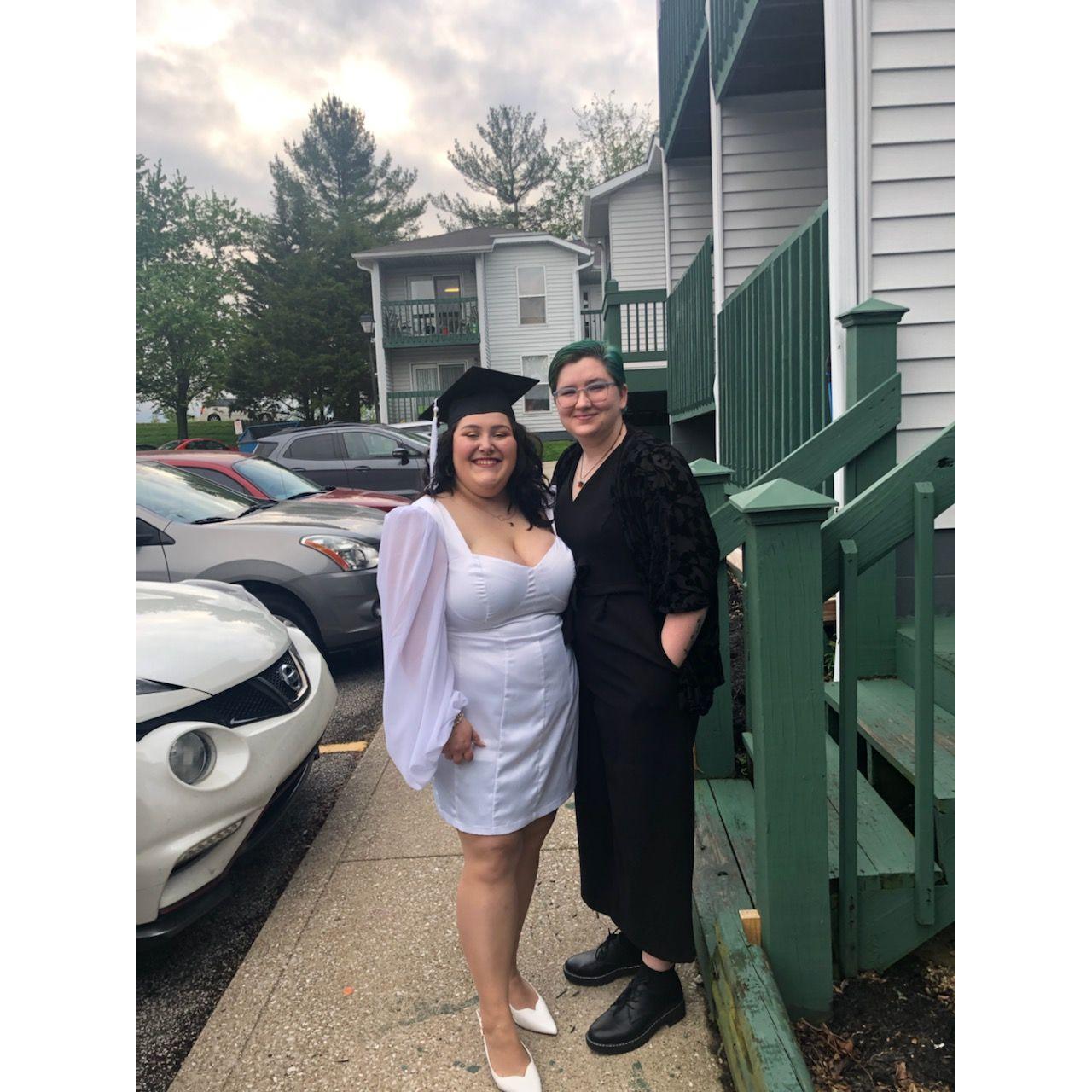 The first picture of us dressed up. Oh how times have changed :)