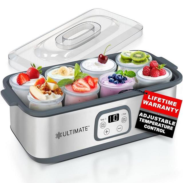 Ultimate Probiotic Yogurt Maker - Make Trillions of Live Probiotics with Adjustable Temperature & Time Control - Get Better Gut Health - Best Yoghurt Machine - Perfect Kitchen Gift for Men or Women