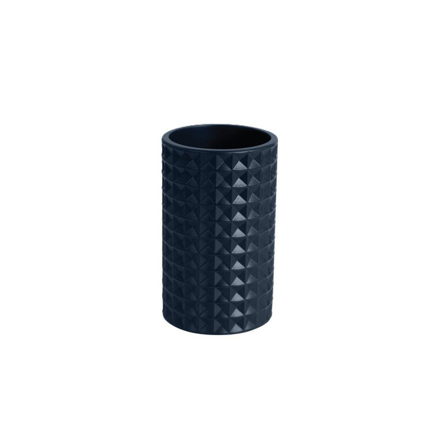 Moda at Home Braemar Resin Bathroom Tumbler Navy Blue