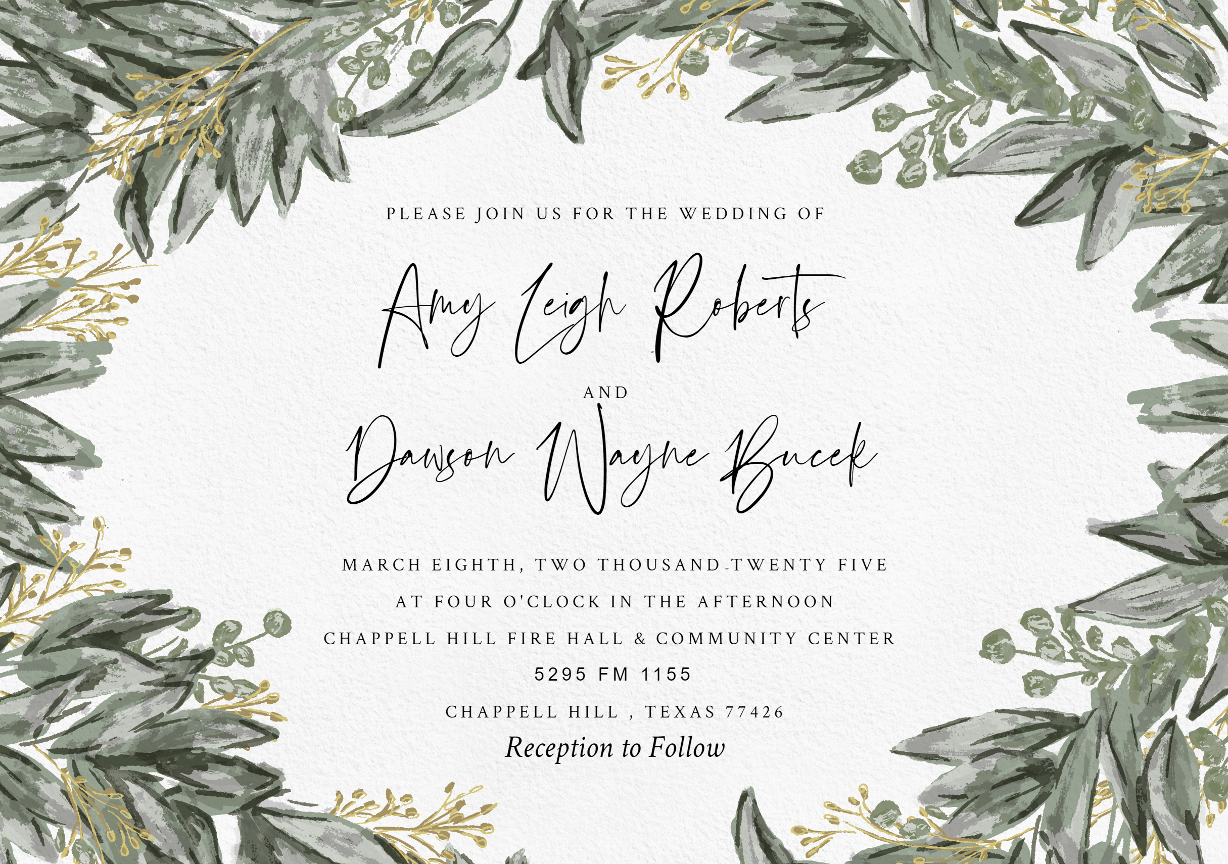 The Wedding Website of Amy Roberts and Dawson Bucek