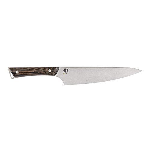 Shun Cutlery Kanso 8-Inch Stainless Steel, All Purpose, Durable, Essential, Handcrafted Japanese Gyuto Style Chef’s Knife; Scratch Resistant Heritage Finish for Kitchen Food Preparation Tasks at Home