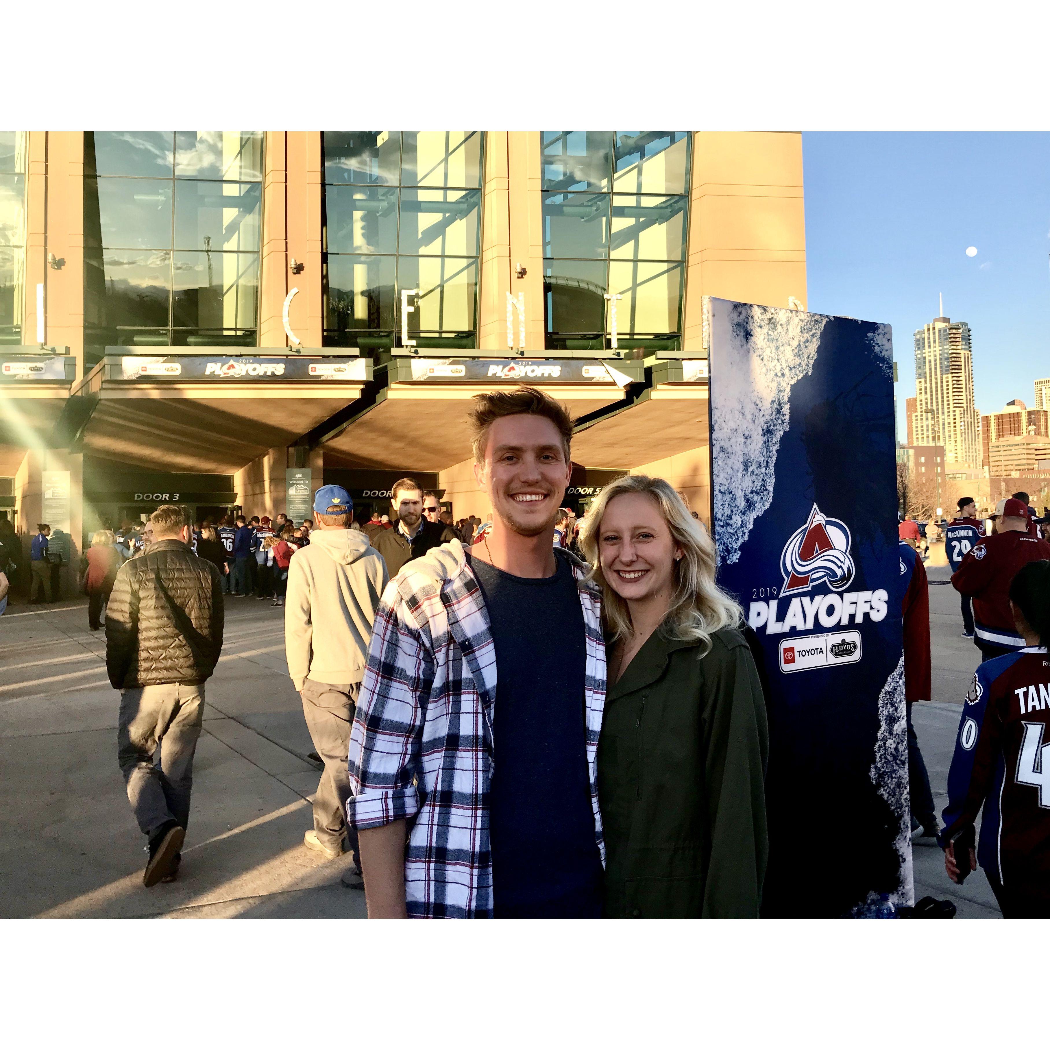 Our first photo together