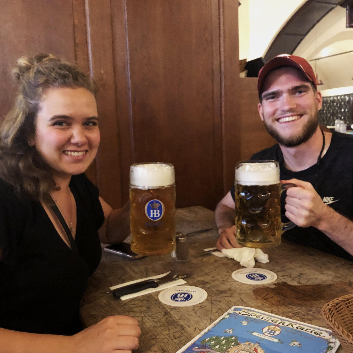 Prost! At Hofbrauhaus, Munich, July 2019