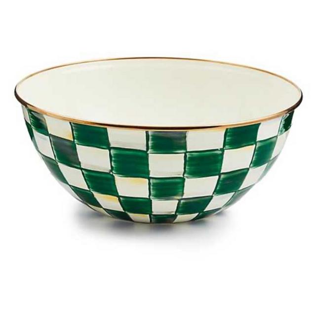 Mackenzie-Childs Emerald Check Everyday Bowl - Large