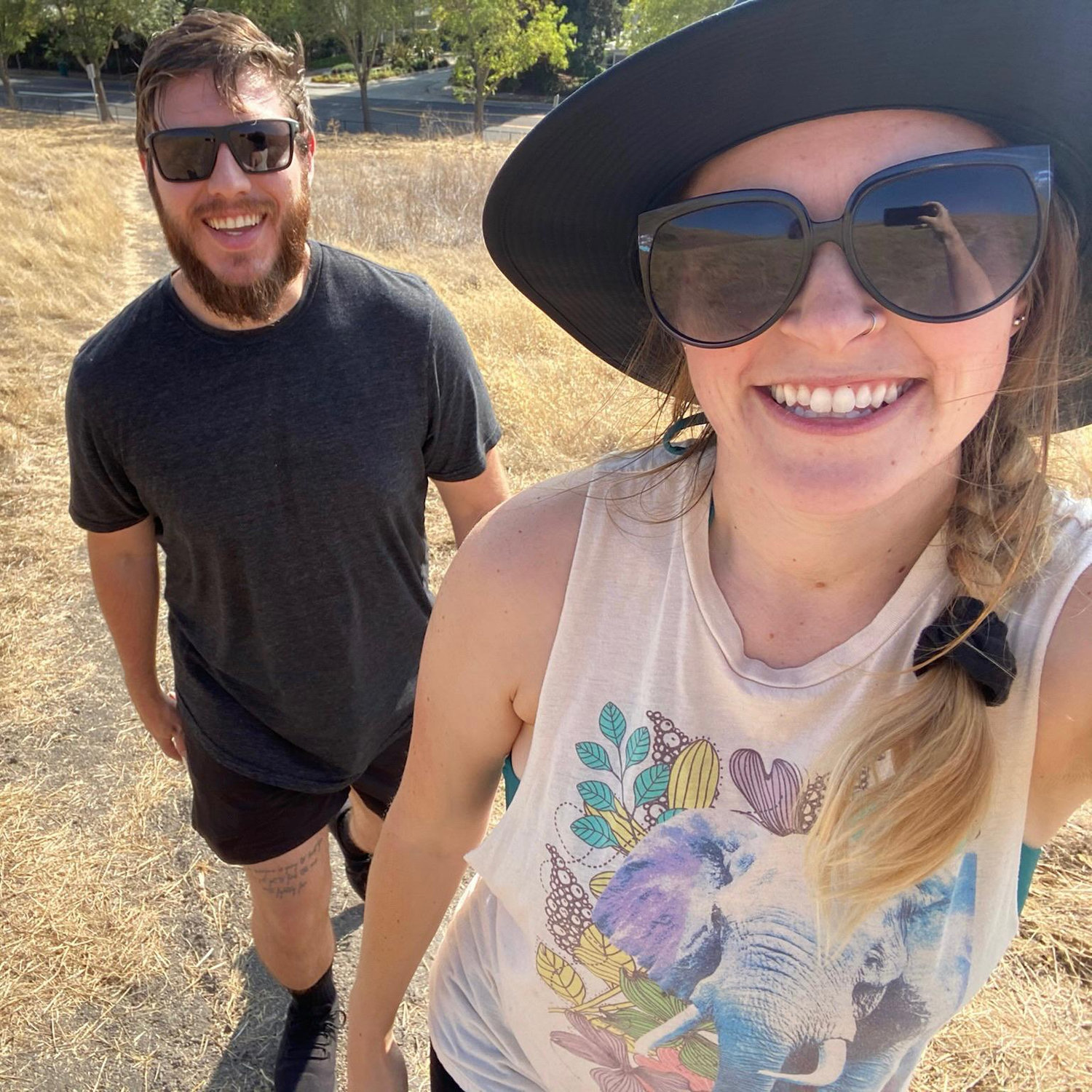Hiking the hill across the street from the apartment. It was a lot harder than it looks!