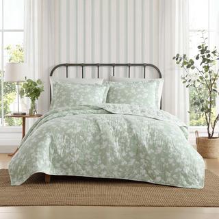 Adorabelle Silhouette Cotton 3-Piece Reversible Quilt Set