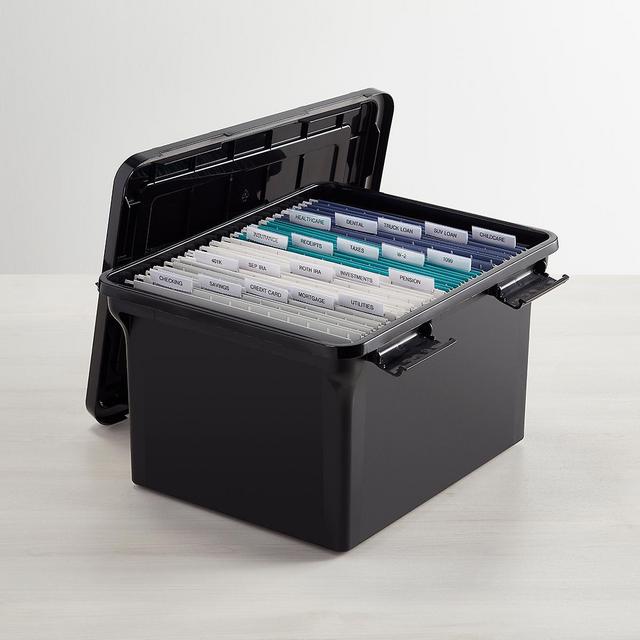 Iris Black Weathertight File Box