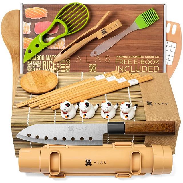 12Pcs Sushi Making Kits Sushi Bazooka Maker Sets Bamboo Rolling